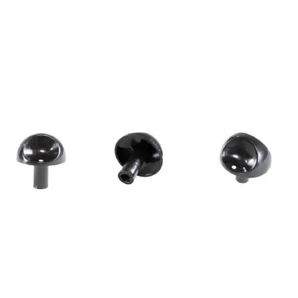 Perilla diseño curvo válvula s/mesa cocina gas 49mm negra Abba