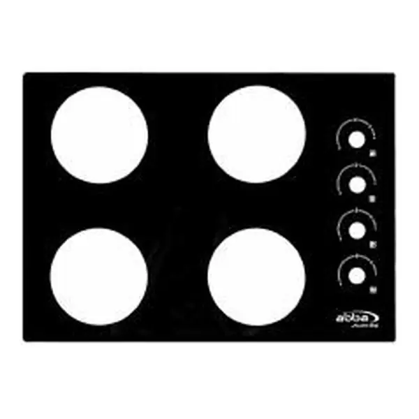 Vidrio mesa cubierta empotrar 20″ 3C 600x440x6mm Abba negro